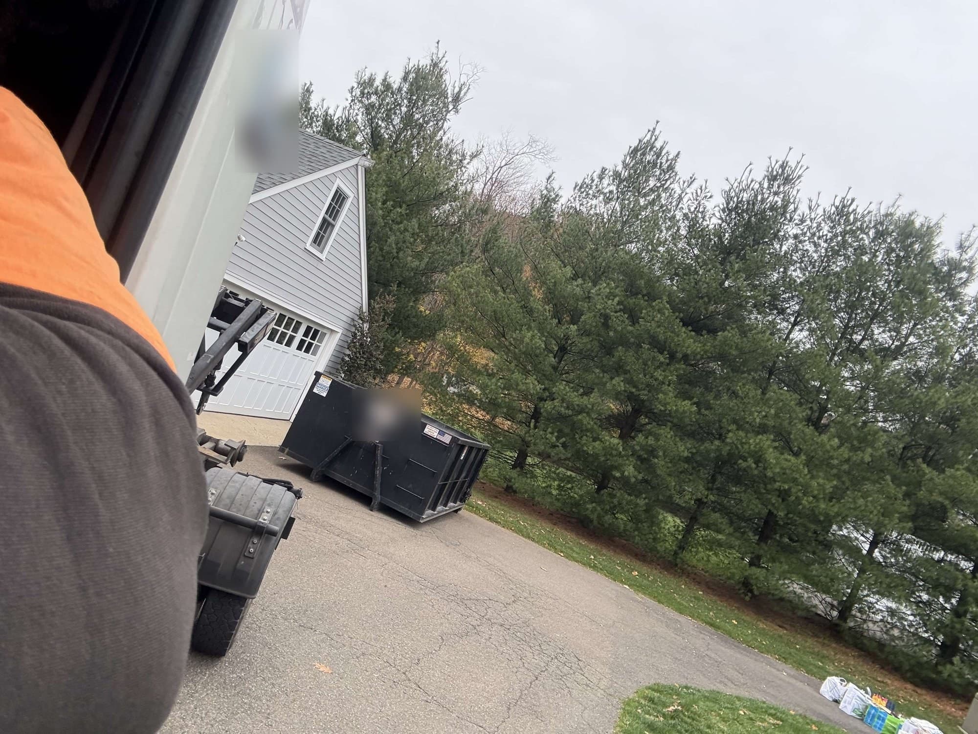 dumpster rental delivery by Grizzly Junk Pros