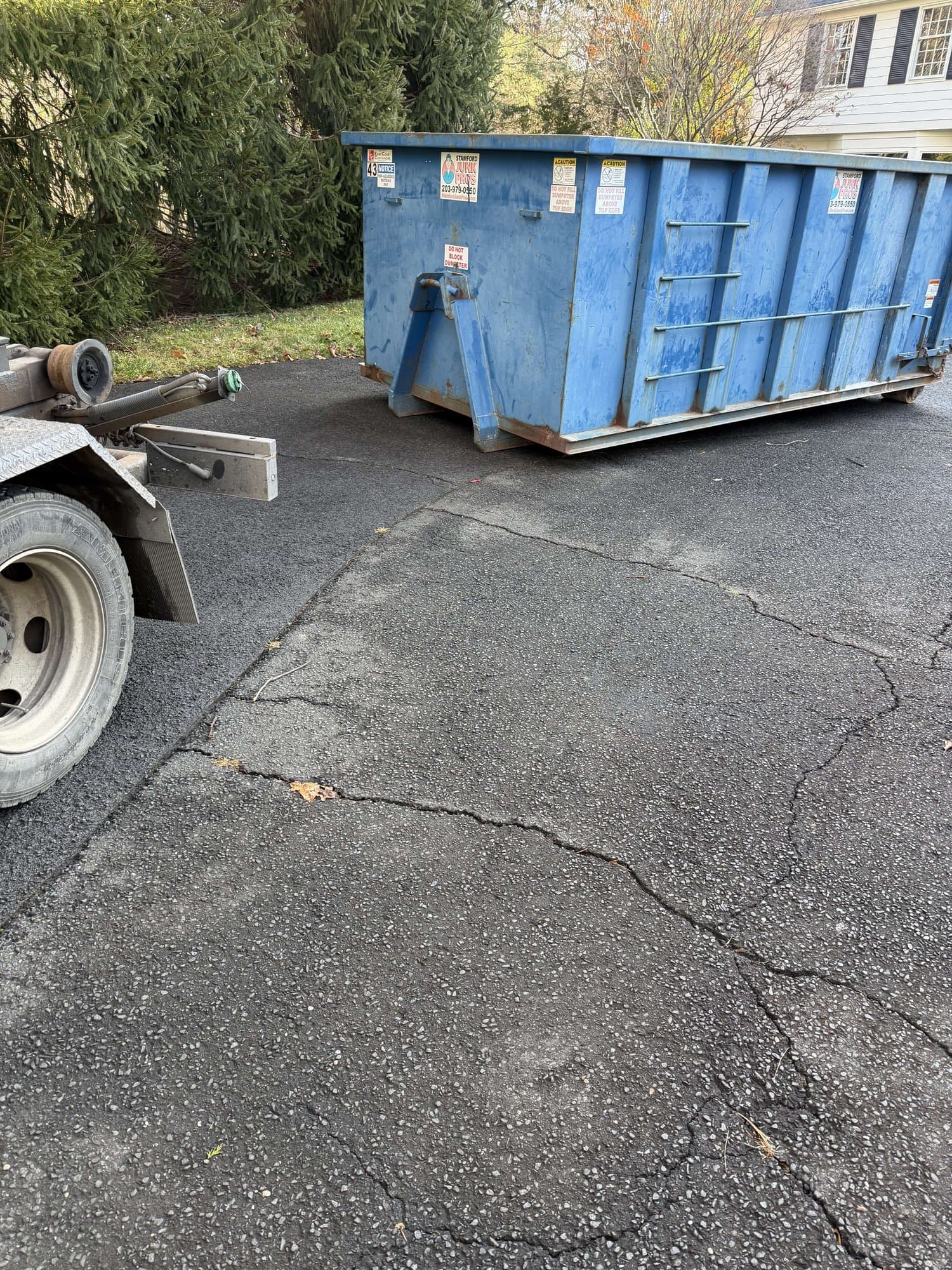 dumpster rental delivery in Greenwich, CT by Grizzly Junk Pros