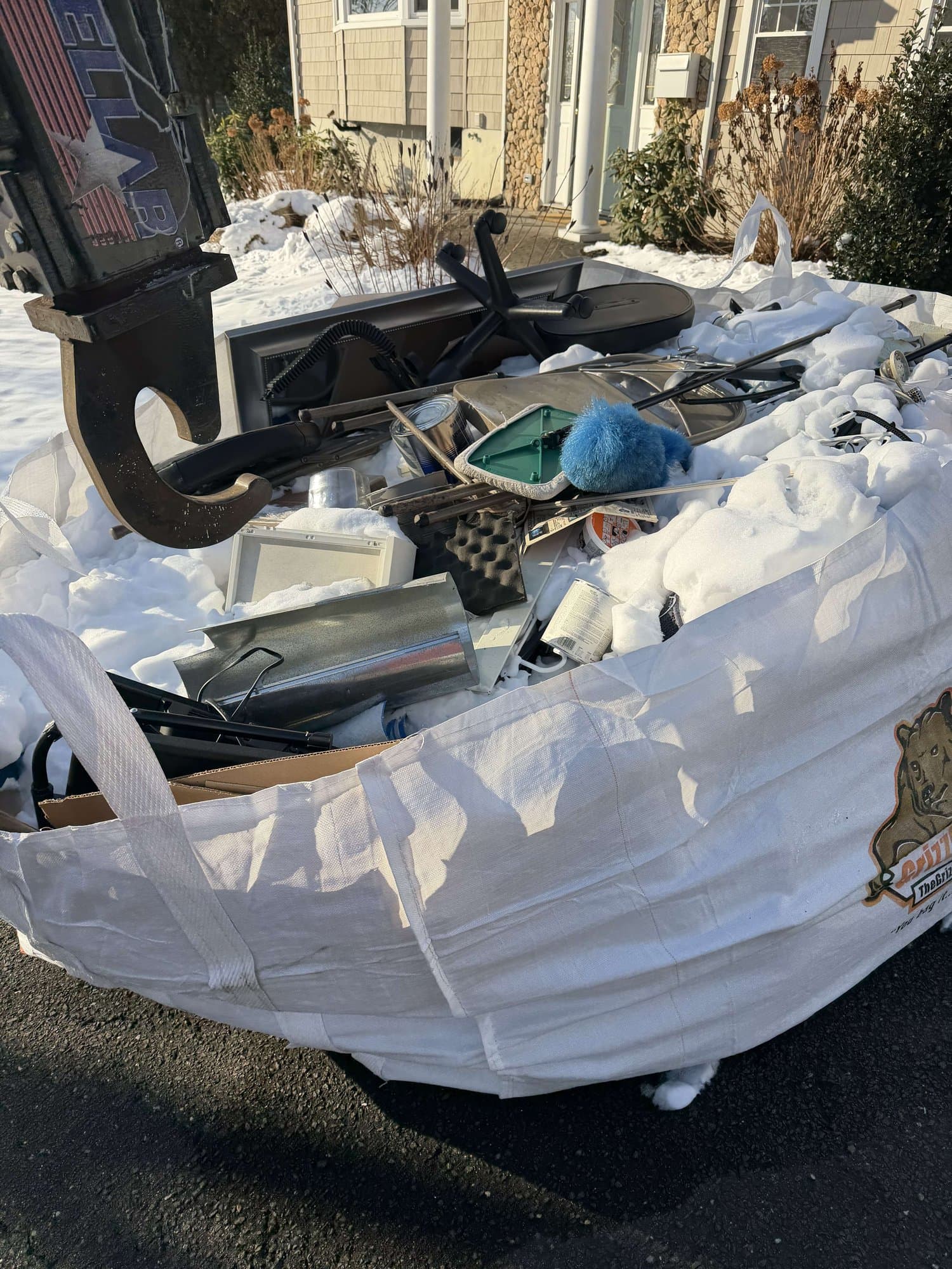 dumpster bag junk removal in Norwalk, CT by Grizzly Junk Pros