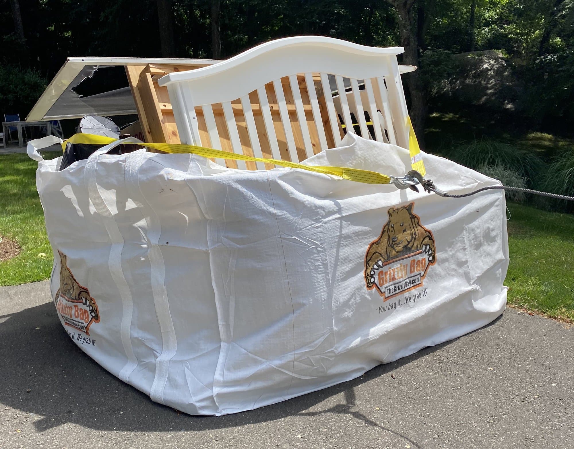 dumpster bag furniture in Stamford, CT by Grizzly Junk Pros