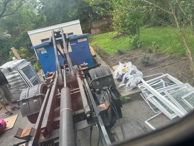 loaded truck overhead by Grizzly Junk Pros